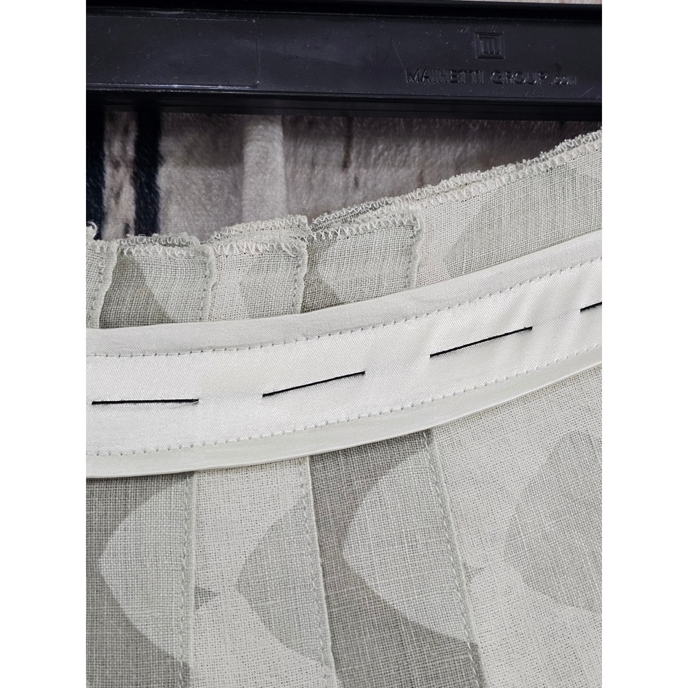 Sita Murt A-Line Skirt Women 42 Grey White Linen Cotton Satin Trim Spain Boho - Picture 9 of 11